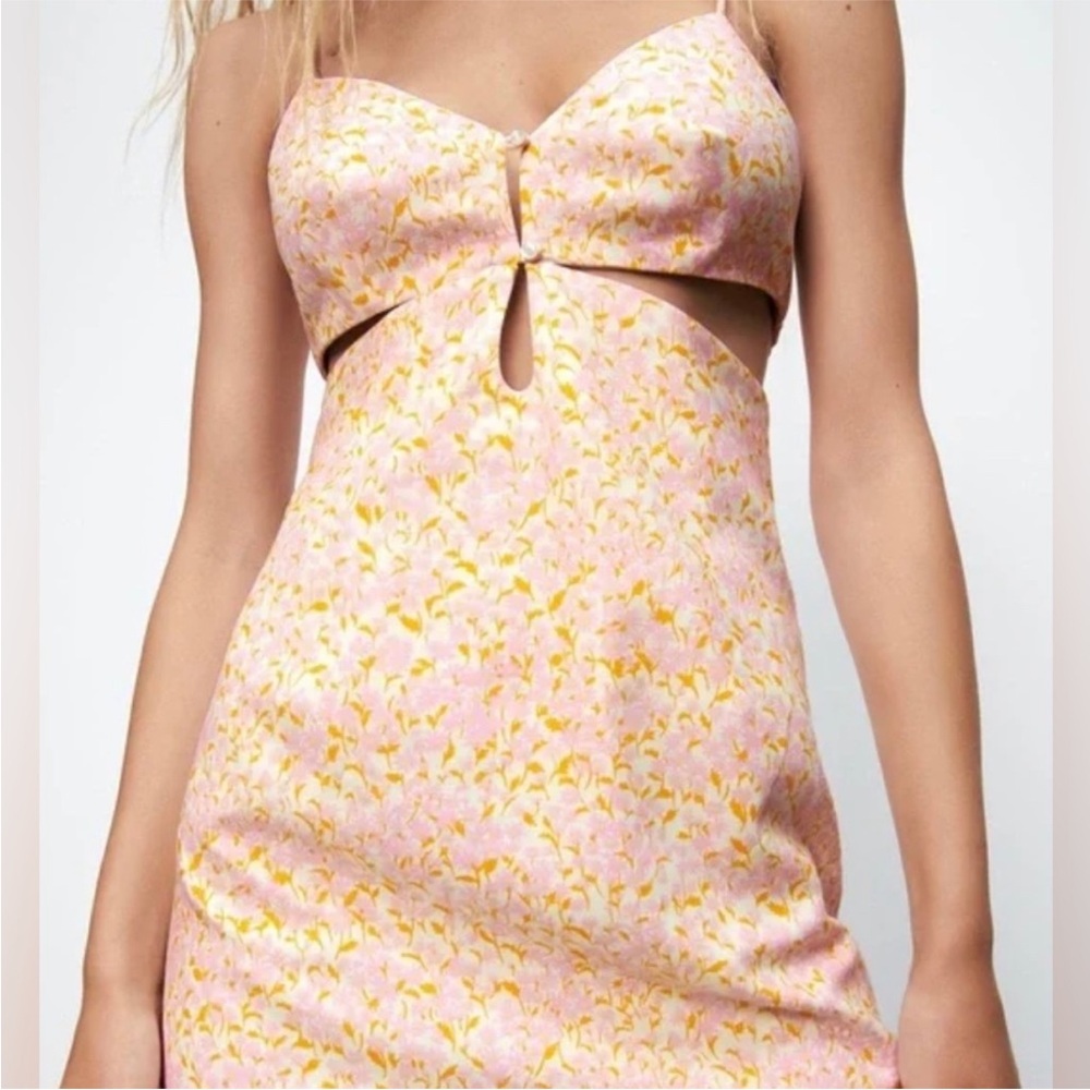 Zara Floral Pink/Orange Mini Dress